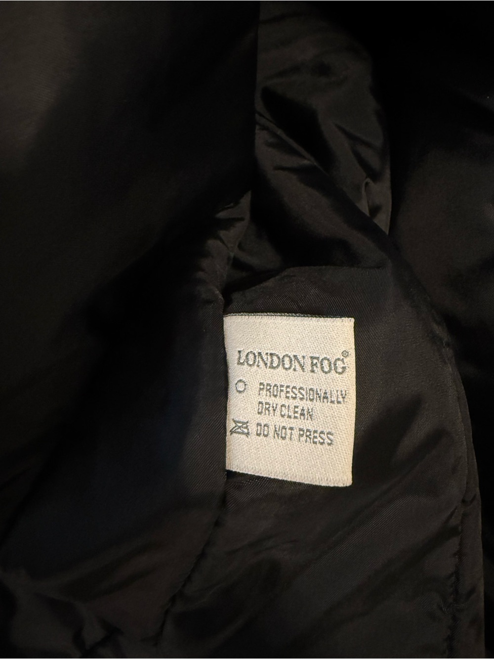 Vtg London Fog Black Trench Coat - Picture 11 of 11